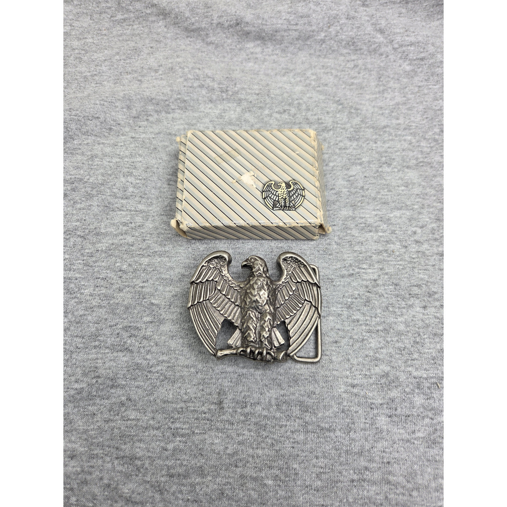 Vintage 1982 Avon Majestic American Eagle Solid Belt Buckle in Box
